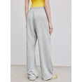 thumbnail image 6 of Womens Sweatpants Fall Baggy Wide Leg Sweatpant Fleece Lined Straight Leg Sweat Pants Gray L, 6 of 9