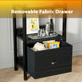thumbnail image 6 of Satifur 4 Tier Ladder Bookcase with Removable Drawer Tall Standing Bookshelf,Black Oak, 6 of 6