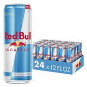 Red Bull Energy Drink Sugar Free 24 Pack of 12 Fl Oz, Sugarfree