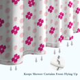 thumbnail image 6 of Pioneer Flower Floral Print Pattern Shower Curtain 72"x84", Bathroom Decorative Shower Curtain Set with 12 Hooks, Waterproof Washable, 6 of 6