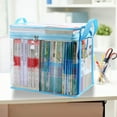 thumbnail image 4 of Bolsa de Almacenamiento Transparente con Cremallera y Asas - Contenedor de Almacenamiento Transparente de Gran Capacidad, Organizador Plegable Impermeable para Libros y Ropa para el Hogar o el Aula, 4 of 5
