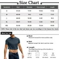 thumbnail image 3 of Evdexr Men's Boxy Cropped Cut T Shirts Short Sleeve Round Neck Tee Casual Basic Tops Green S, 3 of 5
