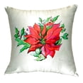 thumbnail image 3 of Betsy Drake Poinsettia No Cord Pillow 18x18, 3 of 3