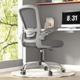thumbnail image 1 of Office Chair  Ergonomic Desk Chair with Adjustable Lumbar Support & Seat Height   Back Mesh Computer Chair with Flip-up Armrests Task Chairs (Modern  Amethyst), 1 of 6