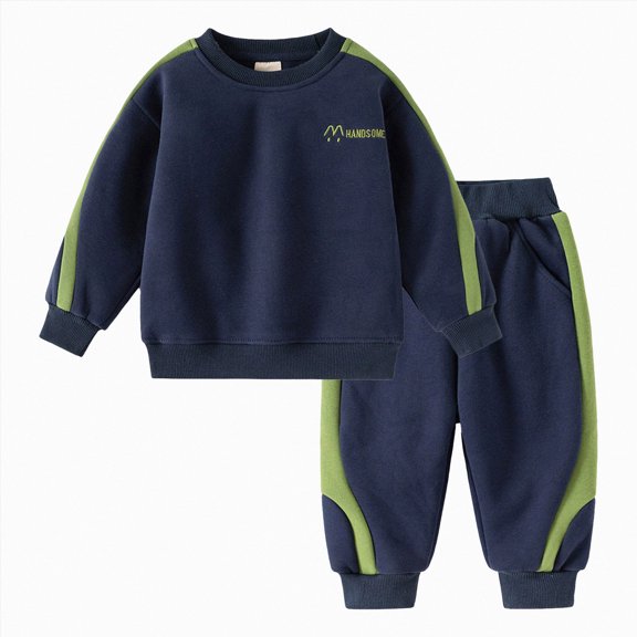 5-6 Years Toddler Baby Boy Fall Winter Outfit Long Sleeve Sweatshirt and Stretch Pants 2Pcs Set 2PCS Set 18M 24M 3T 4T 5T