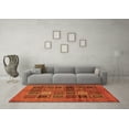 thumbnail image 3 of Ahgly Company Indoor Rectangle Abstract Orange Modern Area Rugs, 7' x 10', 3 of 4