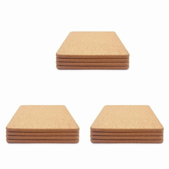 12X High Density Thick Square Cork Pad for Hot Dishes, 8 Inch Heat  Multifunction Cork Coaster, Cork Hot Pads