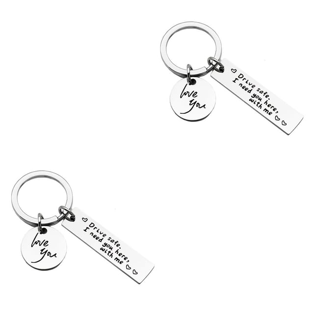 Kenally Keychain Couple Gifts Art Crafts Hanging You With I Here Design Need Key-ring Me Pendants for Boyfriends Husband Father Supplies Type2 NO2