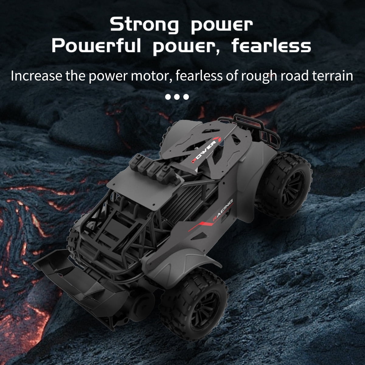 Alloy high-speed remote control off-road vehicle, with a strong alloy body and all terrain driving experience