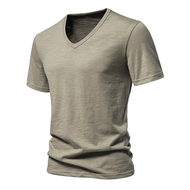 pstuiky Camisas casuales de manga corta para hombre, Camiseta de manga corta con cuello redondo y estampado de letras para hombre camisetas de hombre xl