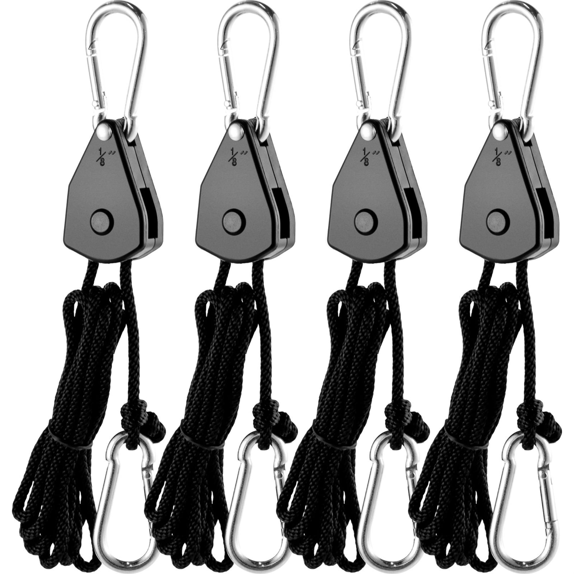 easily adjustable rope Clip Hanger carabiner, Ratchet hanger tie down 10 PACK 