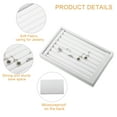 thumbnail image 4 of Velvet 7 Slots Jewelry Trays Stackable Tray Box Showcase for Rings Earrings Studs White, 4 of 8