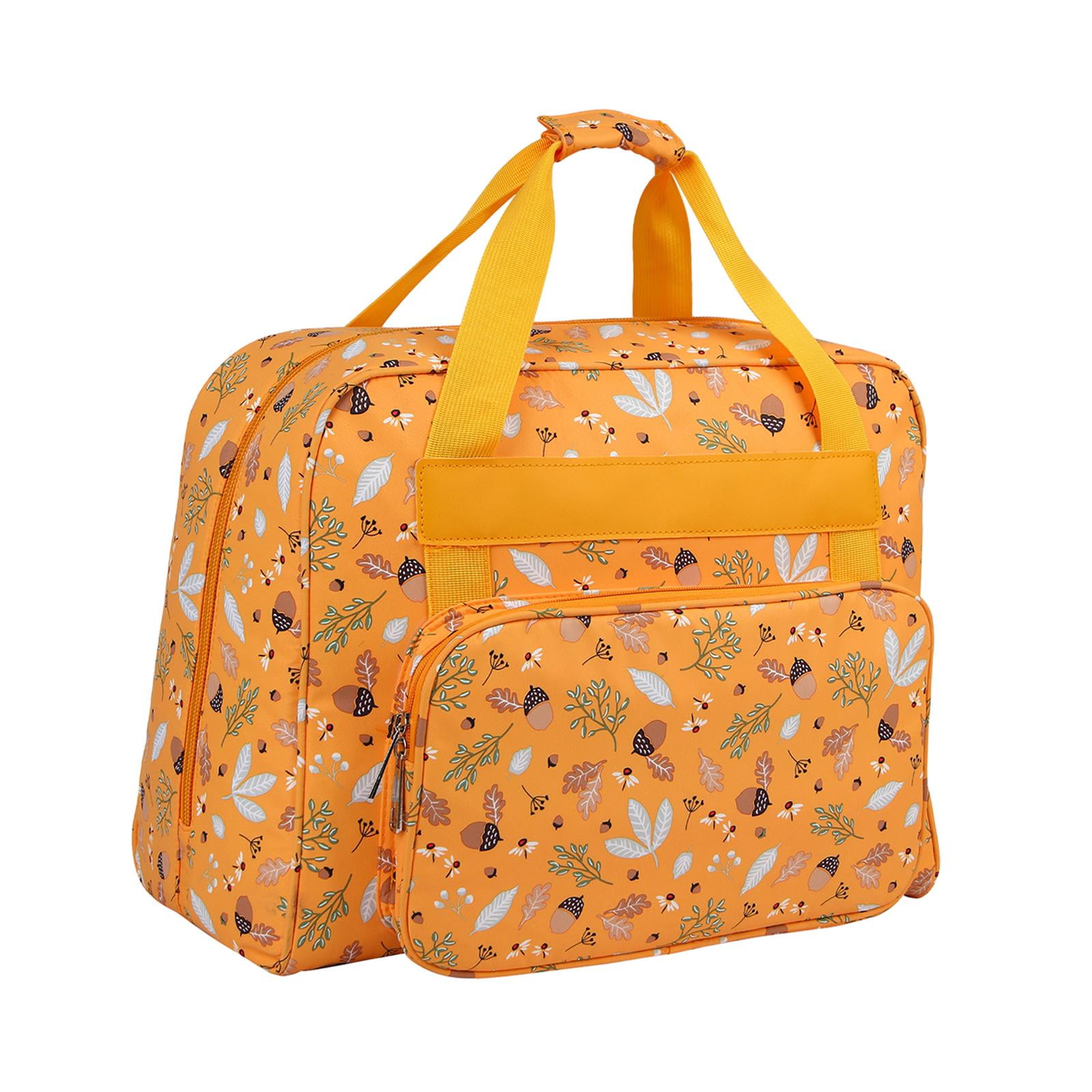 HOMYL Knitting Bag Yarn Tote Crochet Tote with Carry Handle Portable Crochet Organizer A
