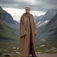 thumbnail image 4 of Alaiyaky Hooded Cloak Robe Jedi Adult, Jedi Costume Set with Accessories and Necklace Wizard Master Knight Robe Costume Cosplay for Halloween Masquerade Balls, 4 of 8