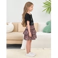 thumbnail image 4 of Sytepopcy Girls Summer Outfits Cat Shirt Two Piece Kitten Top Shirred Tiered Leopard Skirt Clothes Set School Outfits for Girls 5T/1935, 4 of 5