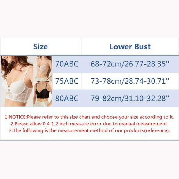 nsendm Female Underwear Adult Sports Bra with Support Womens Low Back Bra  Lace Glossy U Shape Backless Bra Athletic Bra(White, 75B)