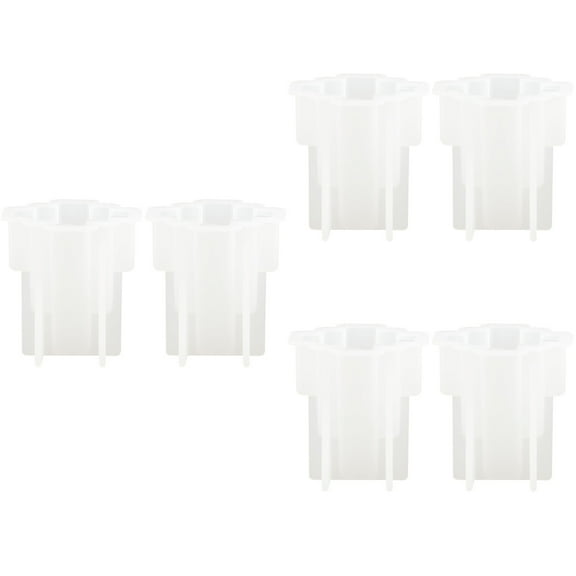 ifundom White Non-Stick Candle Mold Set 6 Pieces for Handmade Crafts and Candle Making