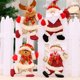 thumbnail image 2 of 4 piezas de adornos navideños, regalo de Papá Noel, muñeco de nieve, árbol de juguete, muñeca, decoraciones colgantes, 2 of 5