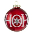 thumbnail image 4 of Northlight Set of 4 Red Ho Ho Ho Glass Ball Christmas Ornaments 3.25-Inch (80mm), 4 of 5