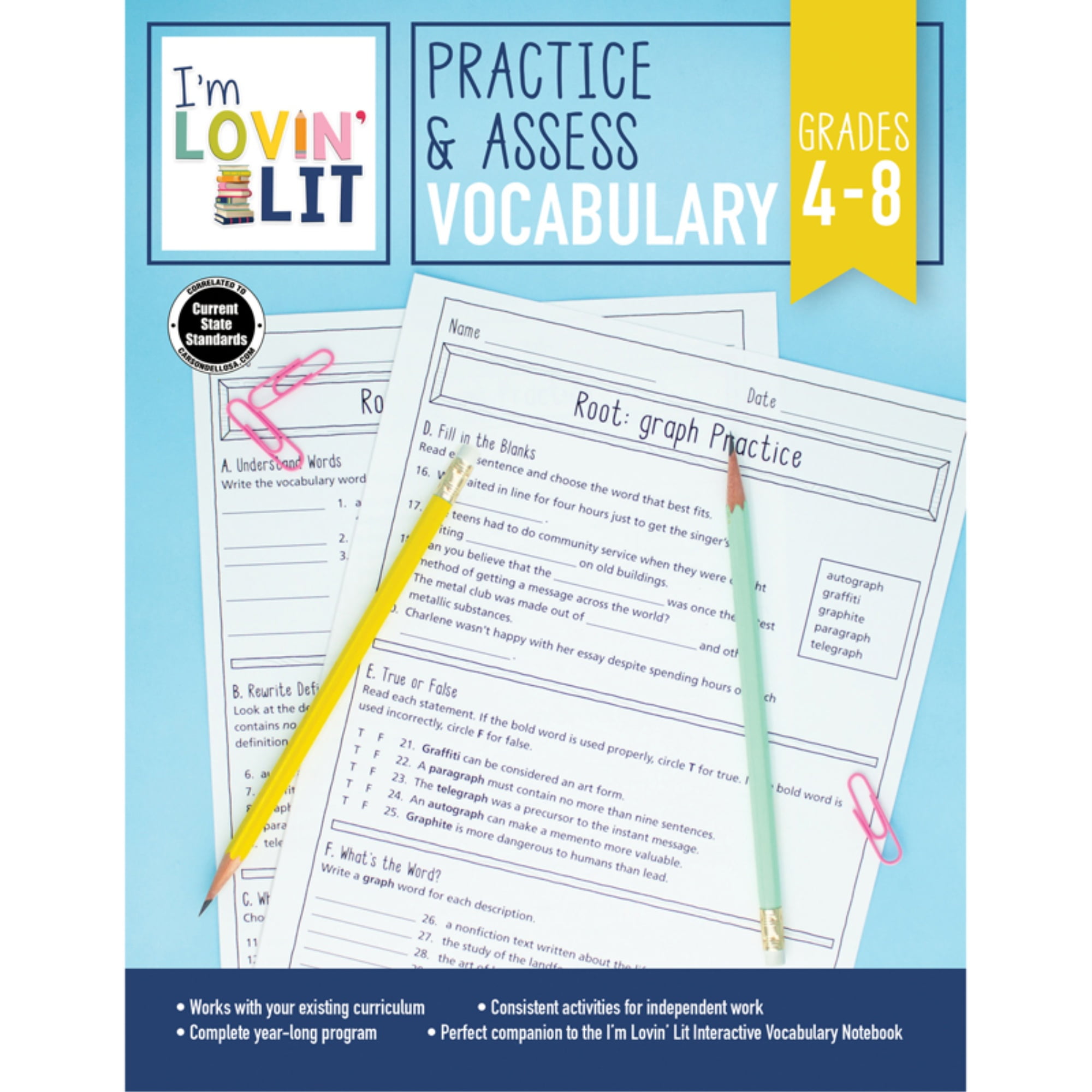 I'm Lovin' Lit Practice & Assess: Vocabulary, Grades 4 - 8 - Walmart.com I'm Lovin' Lit Practice & Assess: Vocabulary, Grades 4 - 8 - Walmart.com