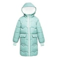 thumbnail image 5 of Breezora Women's Winter Thick Color Block Puffer Coat Mid Length Quilted Cotton Jacket XL Size Green, 5 of 5