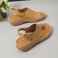thumbnail image 6 of Flip Flops Arch Support Womens Orthopeic Wedge Sandals Adjustable Slingback Casual Summer Walking Shoes Beige Size 9, 6 of 8