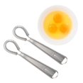 thumbnail image 2 of 2pcs Stainless Steel Egg Beater Spring Manual Whisk Hand Held Cream Stirrer Milk Blender Coffee Mixer, 2 of 4