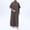 #543-Brown, variant on Men's Middle Eastern Arabic Qatari Thawb Robe Standing Collar Long Sleeve Chest Pocket Metal Button Traditional Costume Gifts for Father