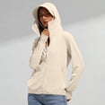 thumbnail image 3 of Bosfbaoi Women's Hooded Full Zip Long Sleeve Sun Protection Jacket, Ultra-Lightweight Breathable Quick Dry Outerwear, Mask Integrated Thumbhole Coat for Outdoor Hiking Daily, 3 of 7