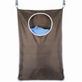 thumbnail image 1 of Oxford Fabric Space Saving Door-Hanging Laundry Hamper Bag for Bedroom, Nursery, Dorm or Closet (Coffee), 19.68x30.3", 1 of 8