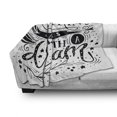 thumbnail image 3 of Black and White Soft Flannel Fleece Blanket, Everything Starts with a Dream Words Monochrome Stars Leaves and Curls, Cozy Plush for Indoor and Outdoor Use, 70" x 90", Black and White, by Ambesonne, 3 of 6