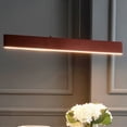 thumbnail image 4 of JONATHAN Y Draper 32" Dimmable Adjustable Integrated LED Metal Linear Pendant, Anodized Bronze, 4 of 7
