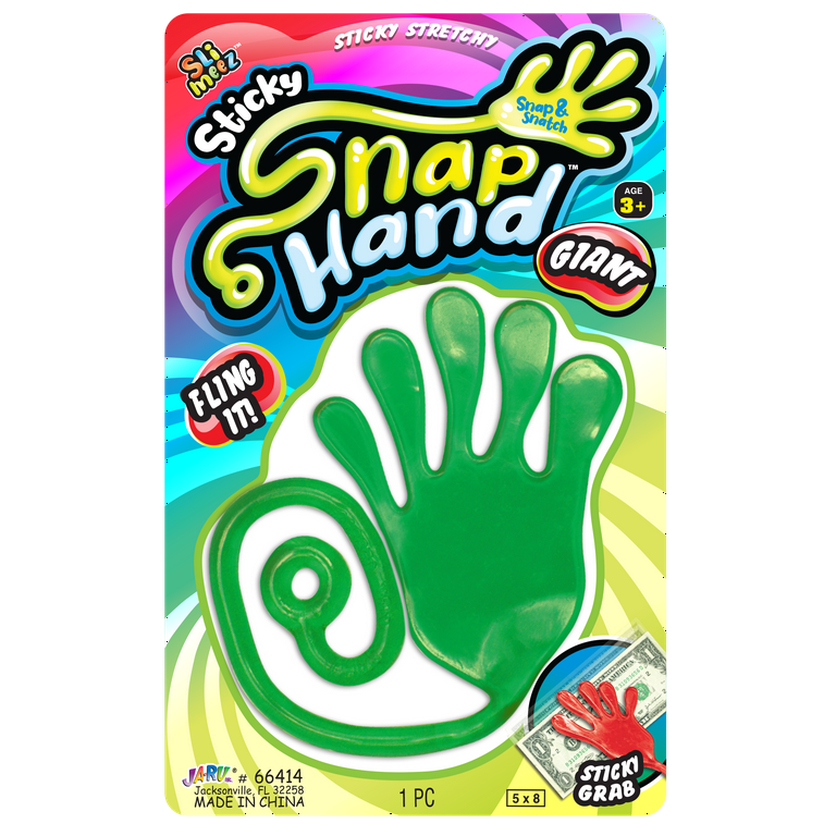 JA-RU Slim-Eez Stretchy Sticky Giant Snap Hand, 4 Colors May Vary