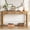 Natural / Solid Wood, variant on Rustic Console Table with Curved Corners, Light Oak / Solid Wood
