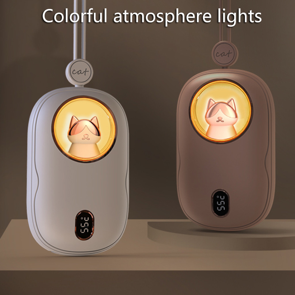 ZPAQI Mini Hand Warmer Handy Cartoon for Cat USB Rechargeable Electric Warmer