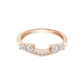 thumbnail image 1 of Round Cut White Cubic Zirconia 10k Rose Gold Solitaire Enhancer Guard Ring Size - 7.5, 1 of 3