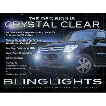 New Mitsubishi Montero LED Fog Lamps Driving Lights Kit 2007 2008 2009 2010 2011 2012 2013