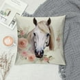 thumbnail image 2 of Nawypu Just A Girl Who Loves Horses Decorative Throw Pillow Case Cover,Cute Floral Horse Decorations for Home Bedroom Girls Room Office,Horse Lovers Owners Gift,Horse Riders Gift for Girls, 2 of 5