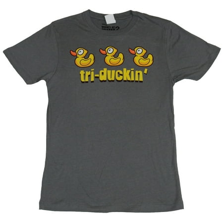 Where's My Water (Disney) Mens T-Shirt - Tri-Duckin' Triple Duck Image (Small, Small)