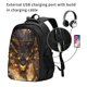 thumbnail image 2 of Balery Cool Black Gold Dragon Mochila con carga USB para hombre y mujer - Mochila impermeable y antirrobo para portátil con puerto USB para viajes, trabajo, estudios y universidad, 2 of 7