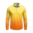 thumbnail image 4 of NominalSnug Mens Golf Shirts Long Sleeve Gradient Color Collared Athletic Pullover Tops, 4 of 8