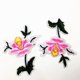 thumbnail image 3 of 2 piezas de tela bordada flor coser en hierro en parches de apliques rosa, 3 of 5