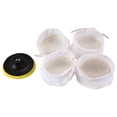 thumbnail image 1 of 5Pcs Polisher/Buffer kit Soft Wool Bonnet Pad White:4 inch, 1 of 5