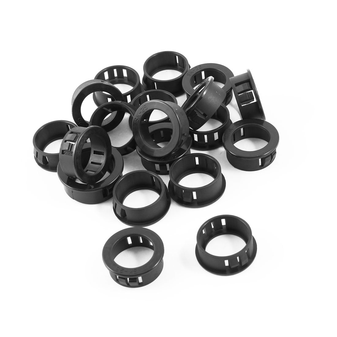 20pcs Black Plastic Cable Hose Harness Protective Snap