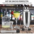 thumbnail image 4 of Kit de coctelería, 6 Piezas Shaker Cocktail Bartender Kit, Utensilios de Bar- con Coctelera de cóctel 550ml, Probeta graduada, Boquillas Vino, Agitador para Hielo, Cuchara Mezcla, para Whisky, 4 of 5