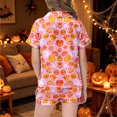 thumbnail image 6 of Weebloom Toddler Girls Halloween Pajamas Pumpkin Short Sleeve Button Up Tops And Shorts Summer Fall 2 Piece Set Pjs Loungewear, 6 of 6