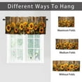 thumbnail image 6 of Rustic Barn Door Kitchen Valance Curtains Farmhouse Vintage Country Sunflower Rod Pocket Valances for Bedroom Living Room Dining Room 54 by 18 in, 2 Panel, 6 of 6