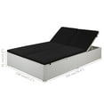 thumbnail image 2 of vidaXL Patio Bed Outdoor Double Chaise Lounge Bed with Cushion Poly Rattan, 2 of 3