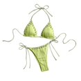 thumbnail image 2 of Hipattires Bathing Suits for Women 2 Piece Green Bikini Sets Plain Comfortable Athletic Swimwear Swimsuits, 2 of 3