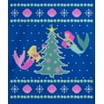 thumbnail image 4 of Old Glory Mermaid Tree Ugly Christmas Sweater Youth Long Sleeve T Shirt, 4 of 6